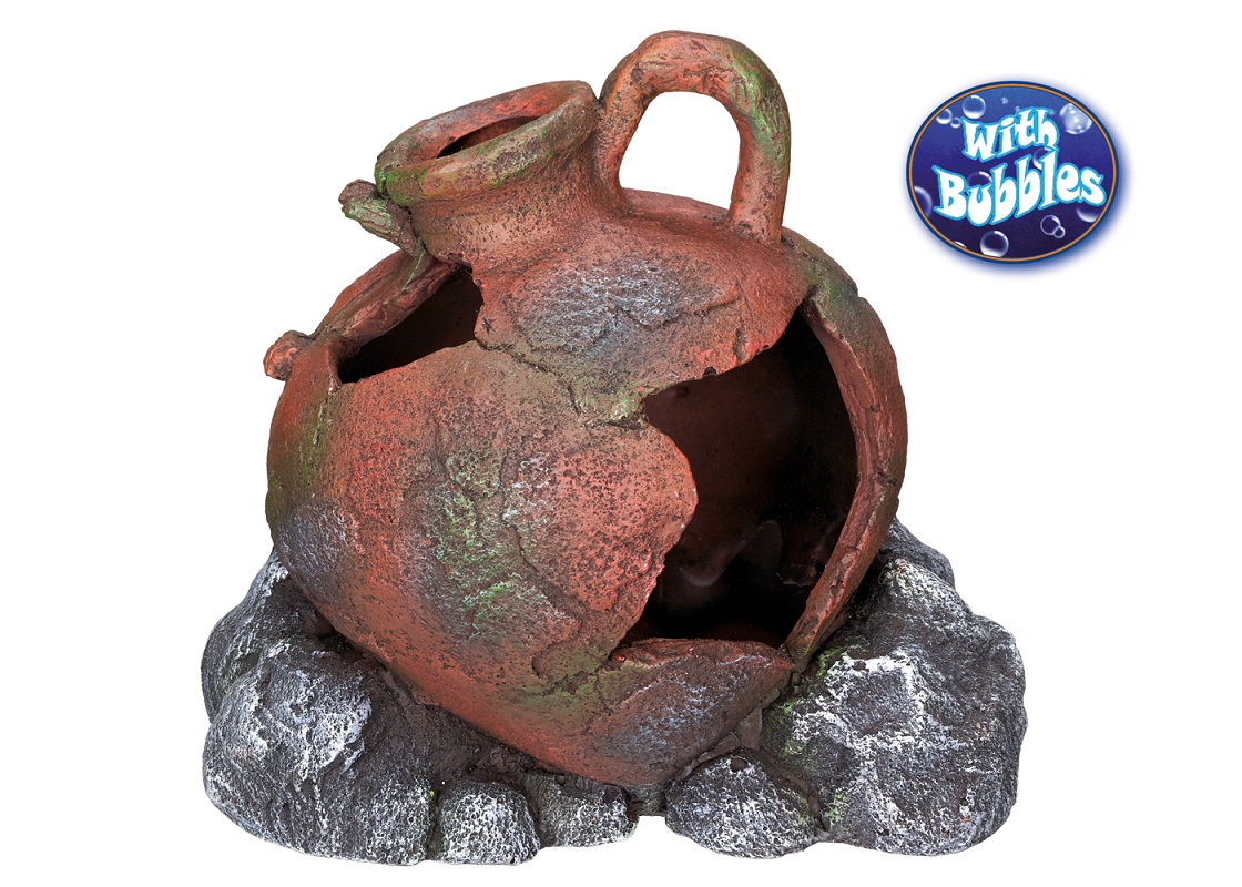 Декор с диффузором для аквариума Затонувший Кувшин Ancient Amphora Bubbles Aqua Ornaments Nobby