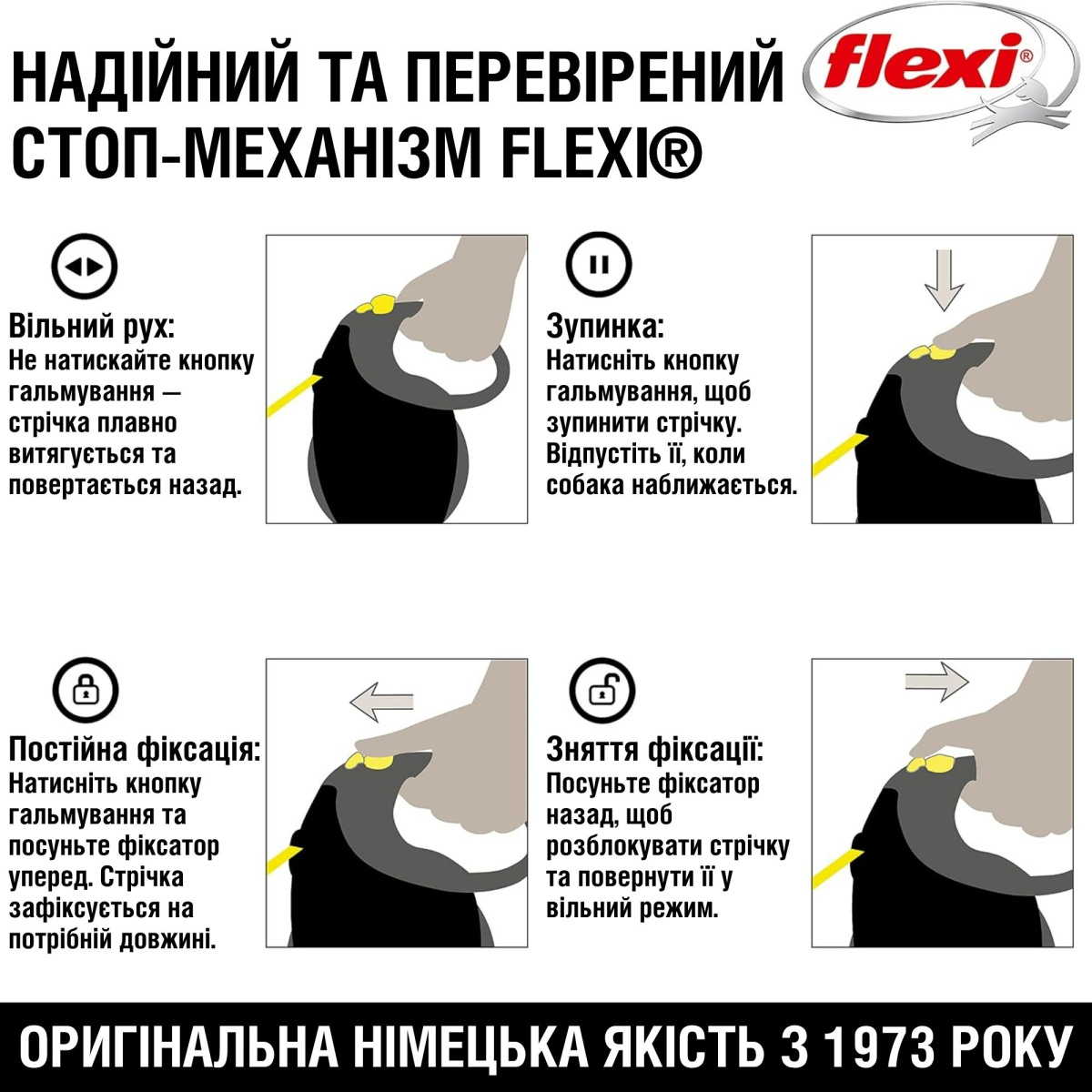 Повідець-рулетка для собак середніх порід вагою до 25 кг Flexi Giant M Tape стрічка 8 m