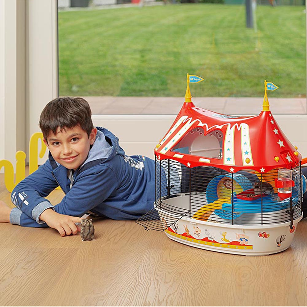 Клетка для хомяков с шариковой поилкой и беговым колесом Circus Fun Ferplast