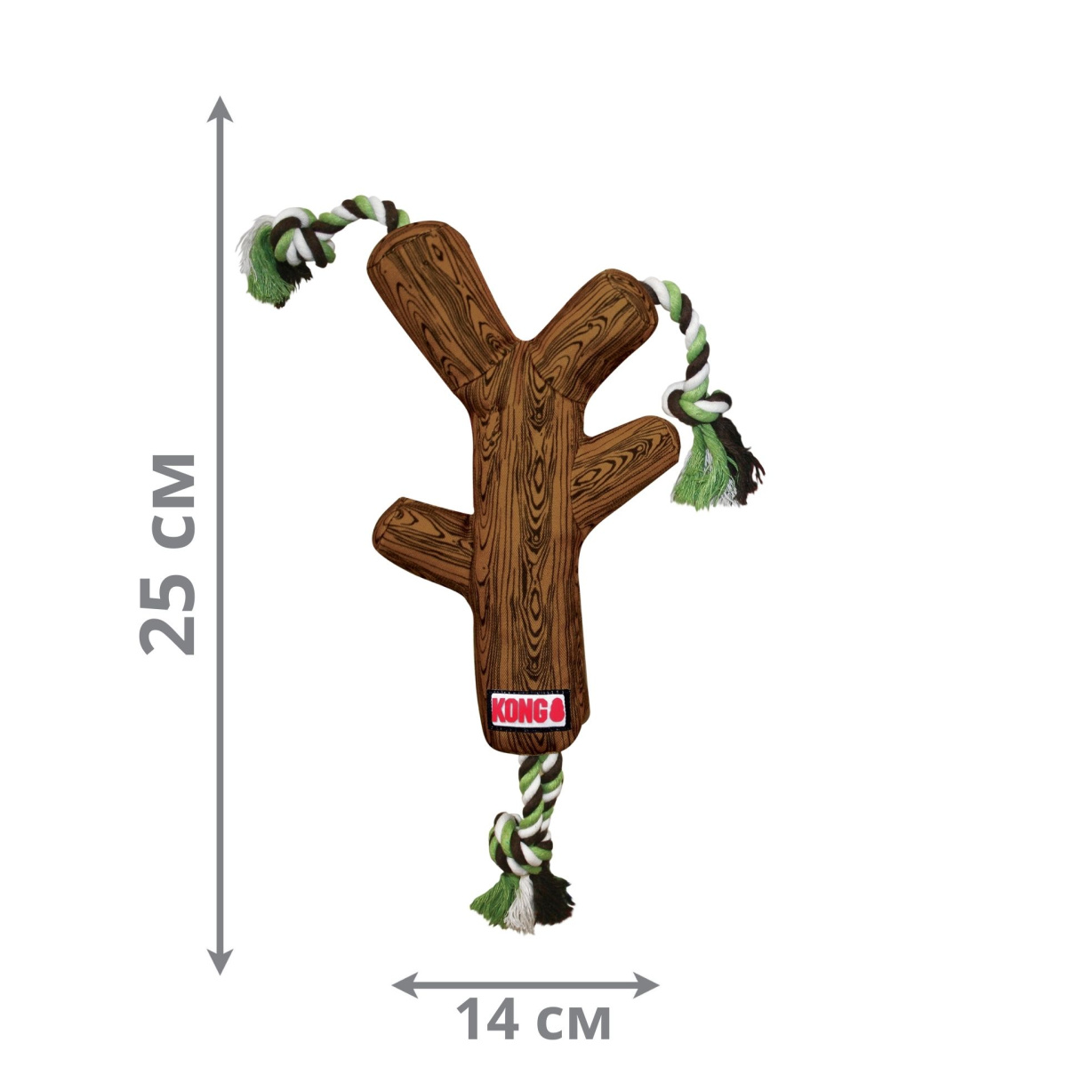 Игрушка для собак Ветка Жевательная с канатами для ухода за зубами KONG FetchStix