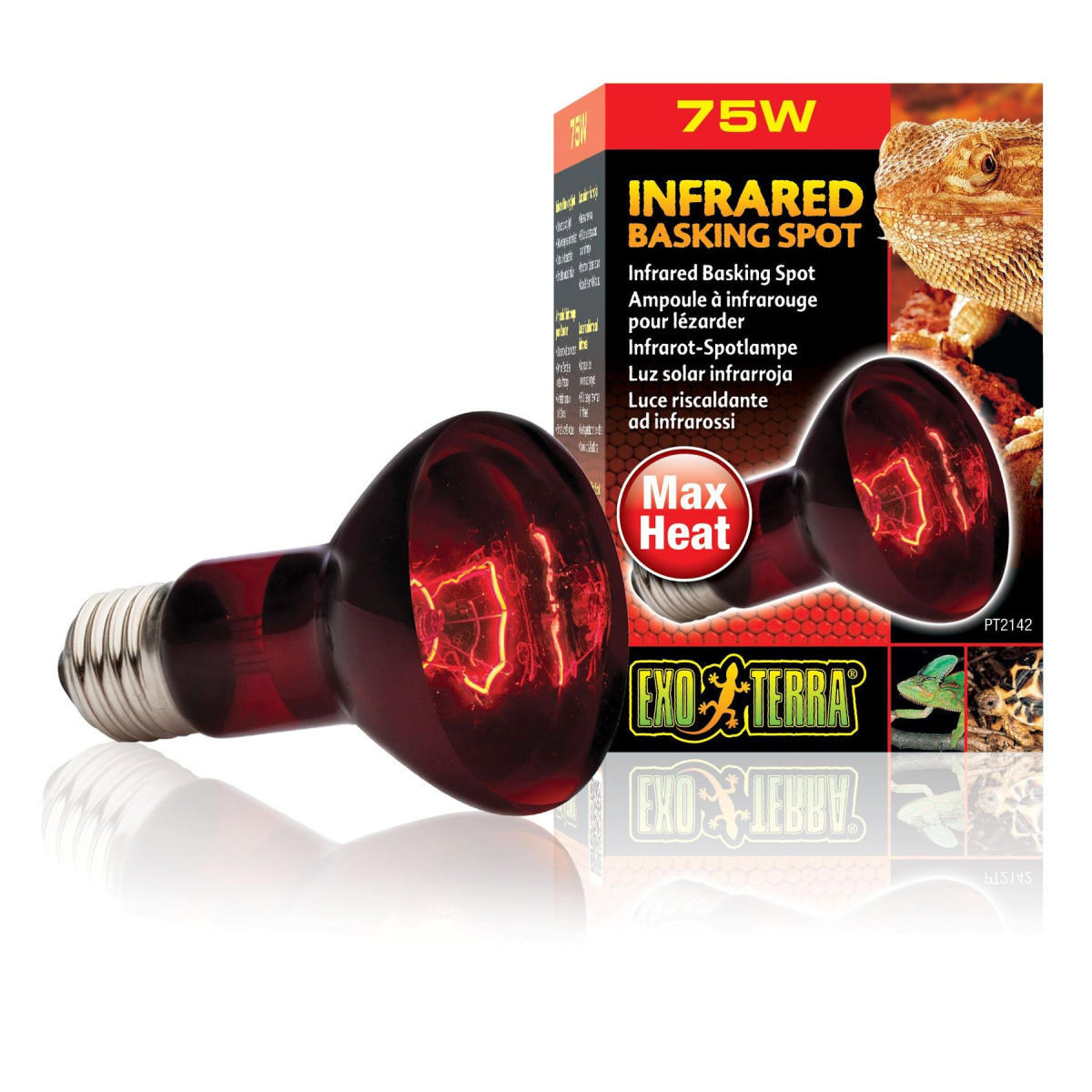 Інфрачервона лампа розжарювання Exo Terra Infrared Basking Spot 75 W, E27 (для обігріву)