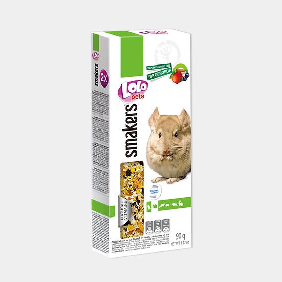 Лакомства для шиншиллы с фруктами и орехами LoLo Pets Smakers Chinchilla Fruit & Nuts