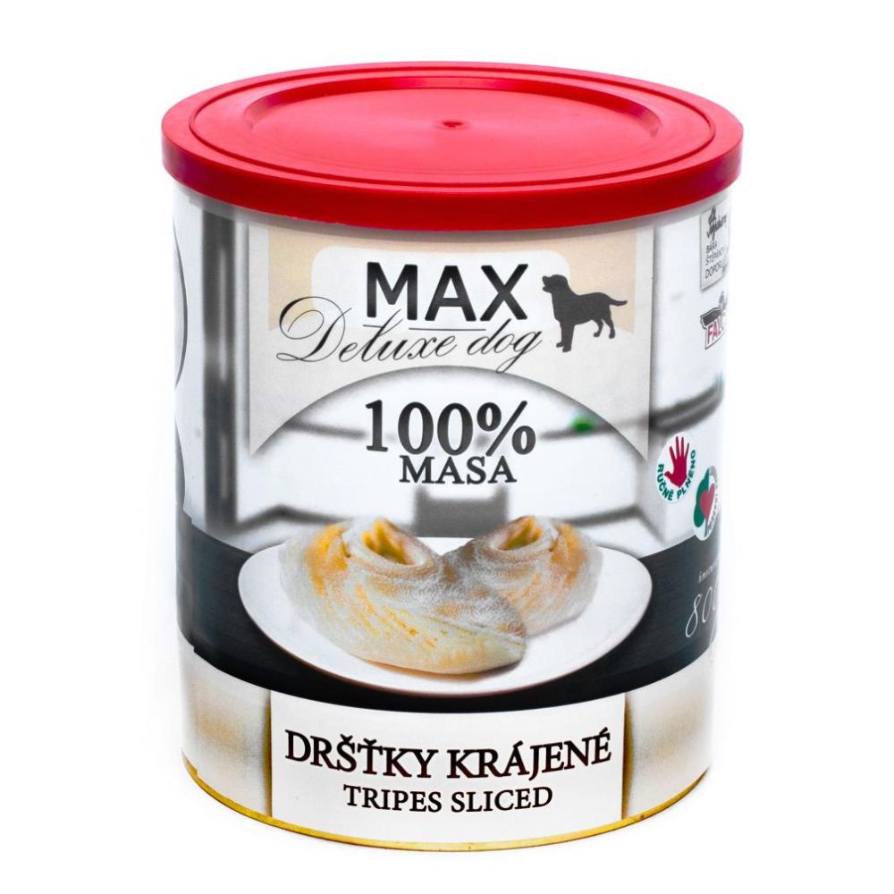 Консервированное мясо для собак Говяжий Рубец FALCO MAX Deluxe Dog 100% Meat Tripes Sliced