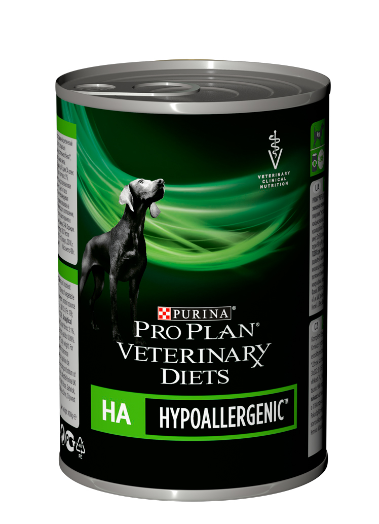 Консерва лікувальна для собак для зниження ознак інгредієнтної непереносимості та уникнення алергічних реакцій Purina Pro Plan Veterinary Diets HA Hypoallergenic