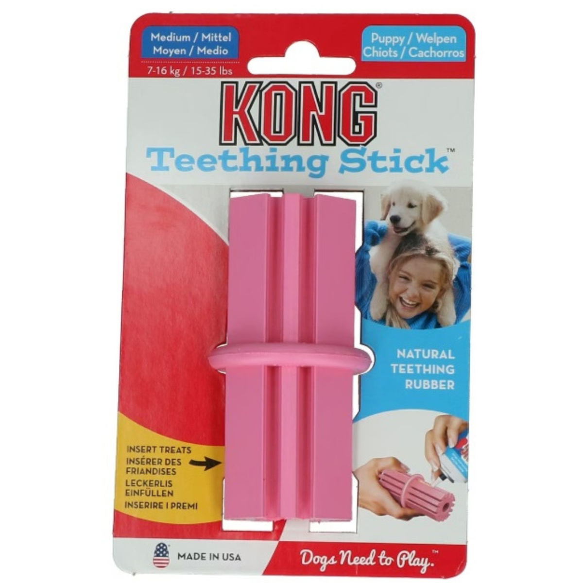KONG Puppy Teething Stick Жевательная игрушка для щенков Палочка для прорезывания зубов