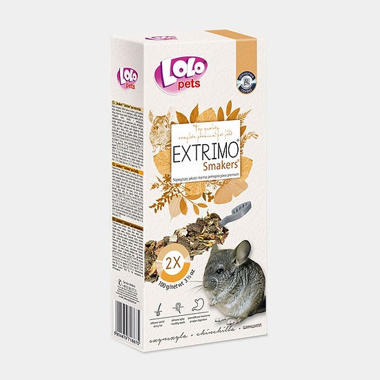 Лакомства для шиншилл Витаминизированные палочки LoLo Pets Smakers Extrimo Chinchilla