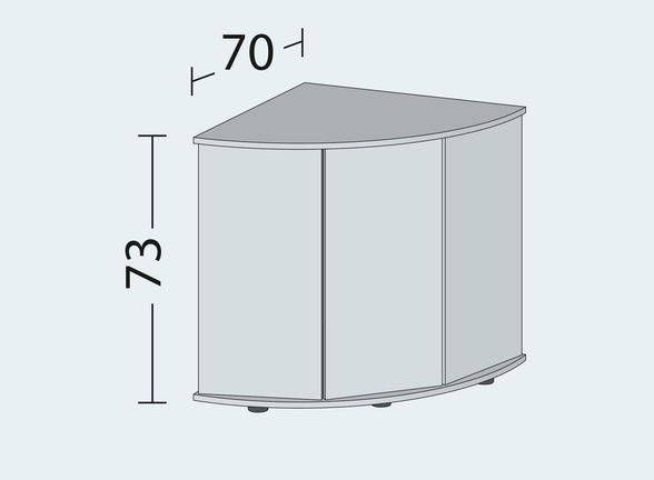 Трьохдверная тумба під кутовий акваріум 190 л Juwel SBX Trigon 190