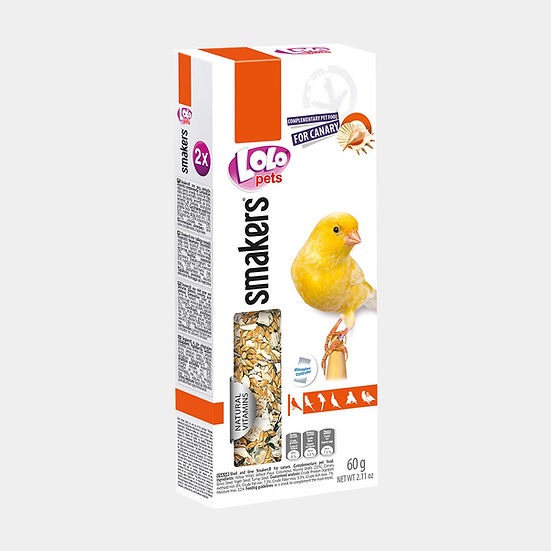 Ласощі для канарок Вітамінізовані палички з мушлями LoLo Pets Smakers Canary Shellfish Ласощі для канарок Вітамінізовані палички з мушлями LoLo Pets Smakers Canary Shellfish