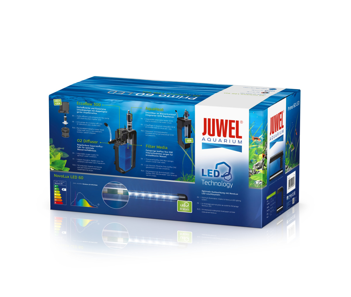 Акваріум 57 л з комплектом обладнання та системою фільтрації Bioflow One Juwel Primo 60 LED