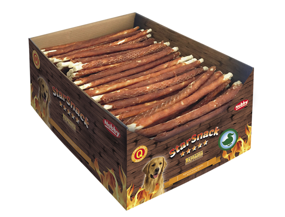 Жувальні ласощі для собак Паличка з Качки Nobby StarSnack BBQ Wrapped Duck Box Жувальні ласощі для собак Паличка з Качки Nobby StarSnack BBQ Wrapped Duck Box