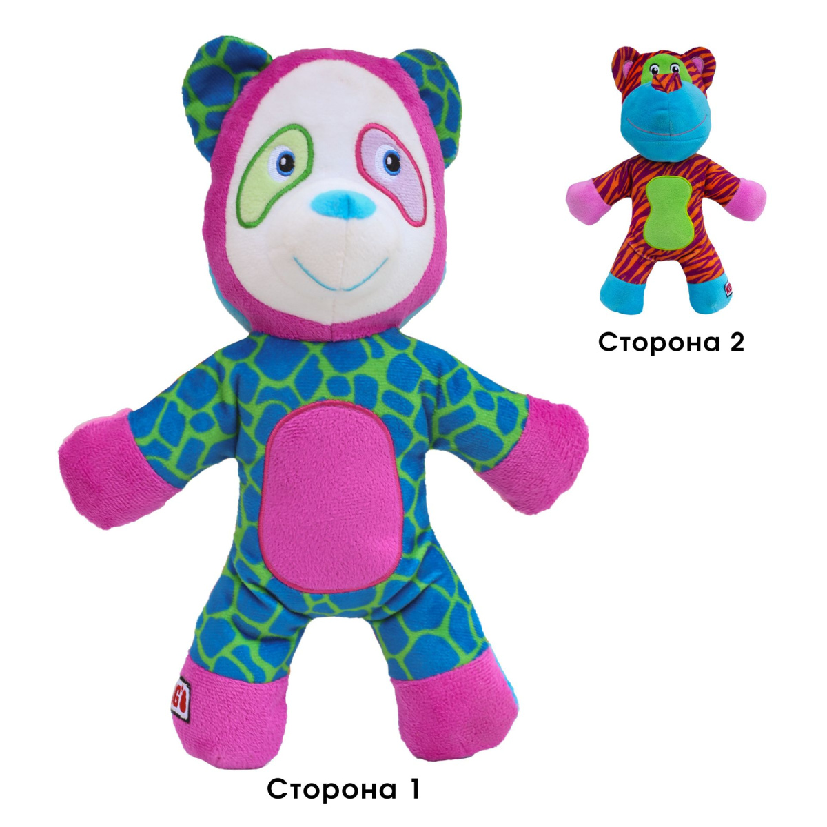 KONG Switcheroos М'яка іграшка для собак Двостороннє М'яке Звірятко