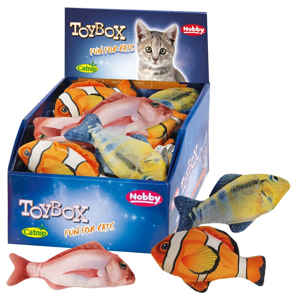 Іграшка для котів ToyBox Рибки з котячою м'ятою Plush Catnip Nobby