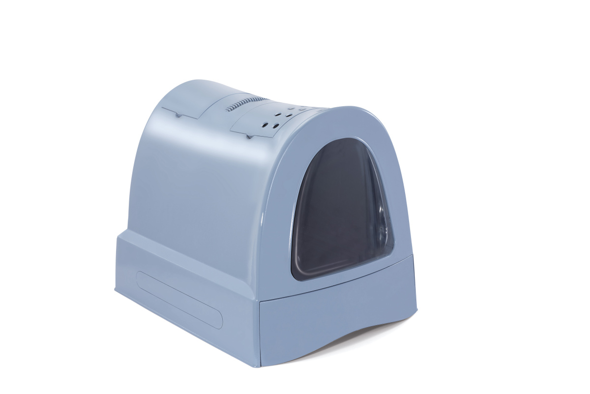 Закрытый туалет-домик с угольным фильтром и лопаткой для котов Imac Zuma