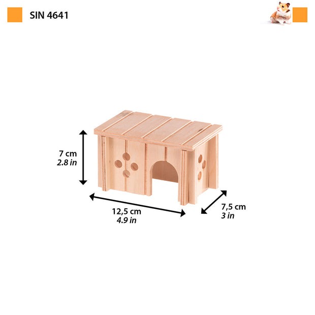 Деревянный домик для мышей сертифицированный FSC Ferplast SIN 4641