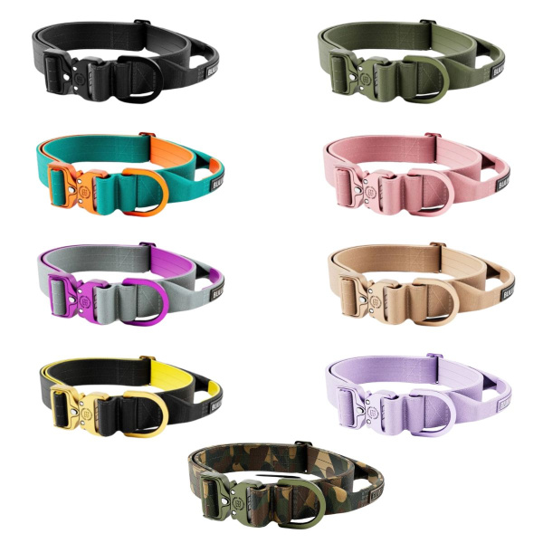 Облегченный тактический ошейник с рывковым замком для собак BullyBillows Lighter Combat Collar Handle 4 cm