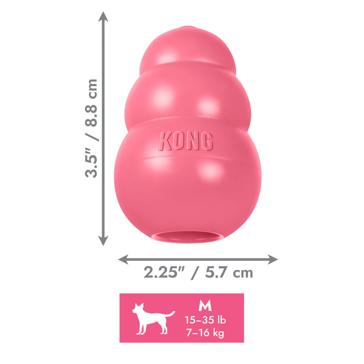 KONG Puppy Pink Розвиваюча іграшка для цуценят Рожевий КОНГ для ласощів