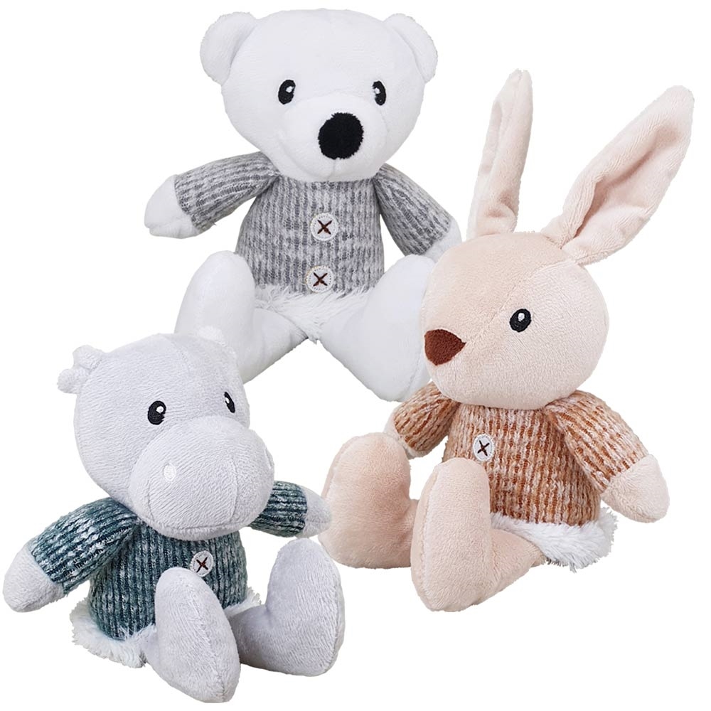 М'яка іграшка для собак Тварини з пищалкою Animals Plush Nobby