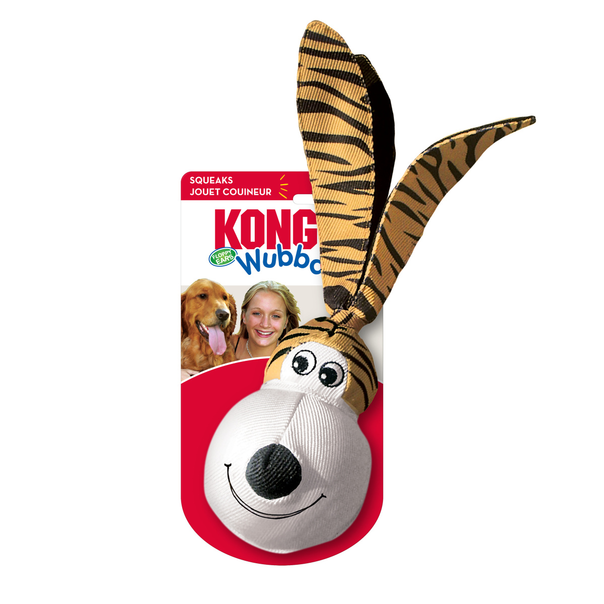 KONG Wubba Floppy Ears Інтерактивна іграшка для собак Тварини Приманка з довгими вушками