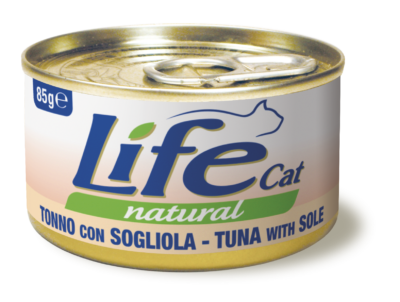 Консерва для кошек Тунец с Камбалой Life Cat Natural Tuna & Sole