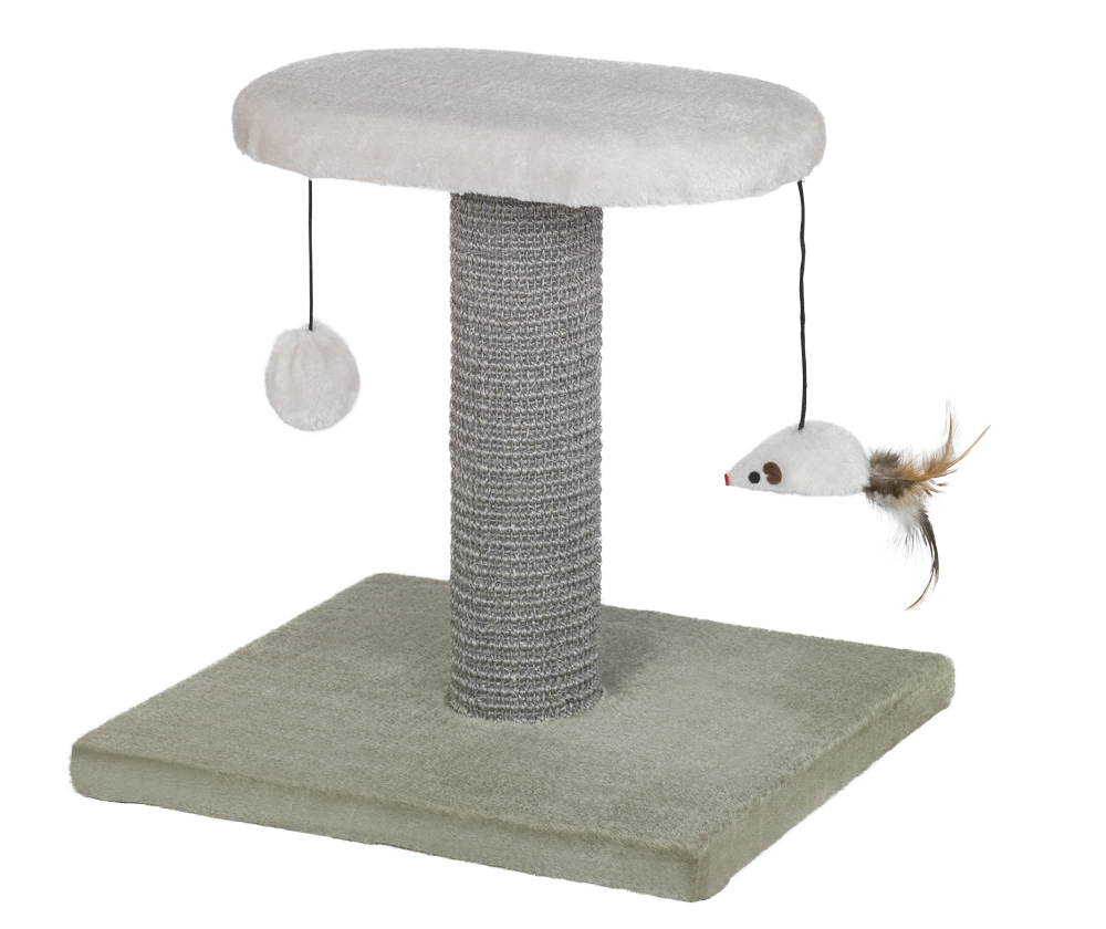 Когтеточка-столбик с лежаком и игрушкой для кошек Yuki Nobby