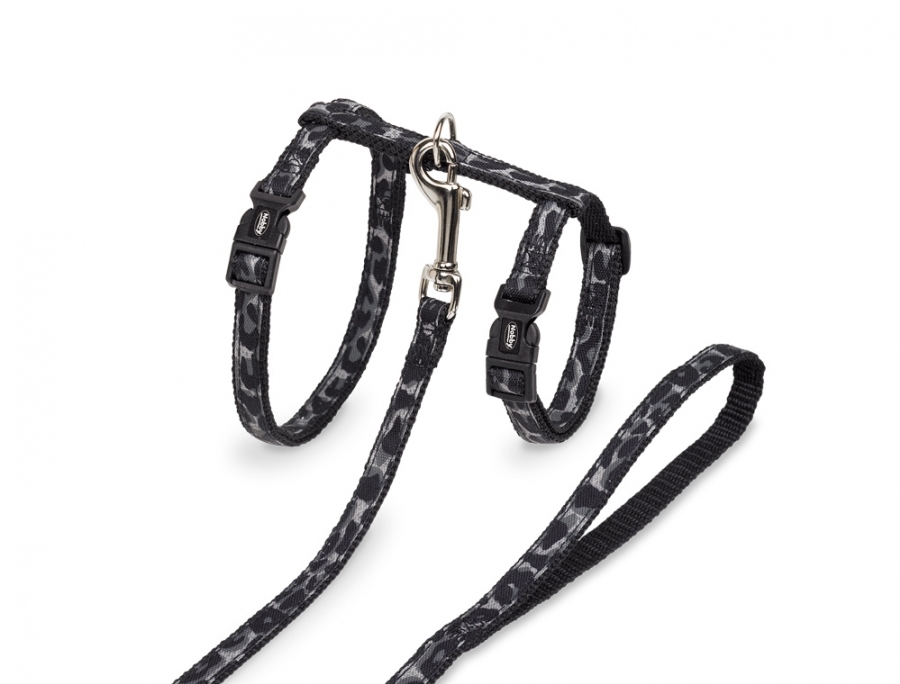 Анатомічная шлея-вісімка з повідцем для великих котів Леопард Leo Big Cat Harness Nobby Анатомічная шлея-вісімка з повідцем для великих котів Леопард Leo Big Cat Harness Nobby