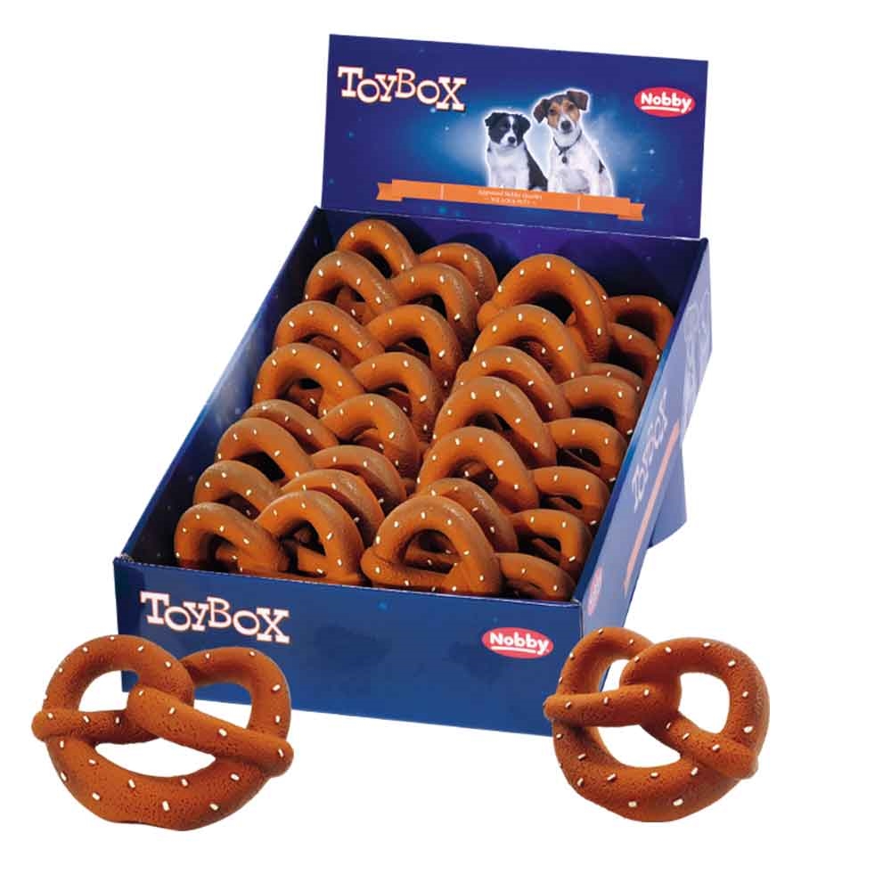 Игрушка для собак ToyBox Крендель с пищалкой Latex Nobby Игрушка для собак ToyBox Крендель с пищалкой Latex Nobby