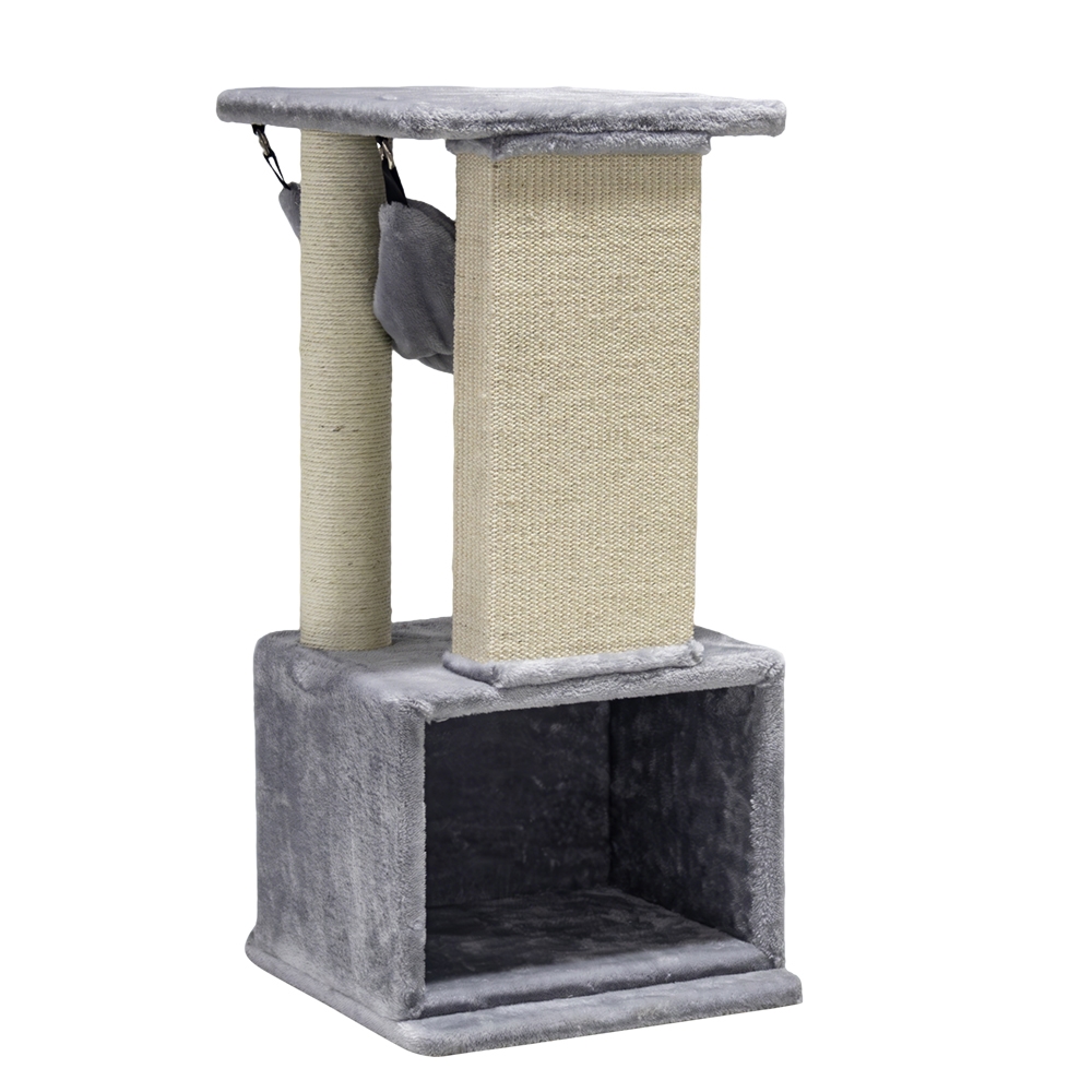 Кігтеточка для кішок з будиночком, дряпалкою та гамаком Idris Nobby