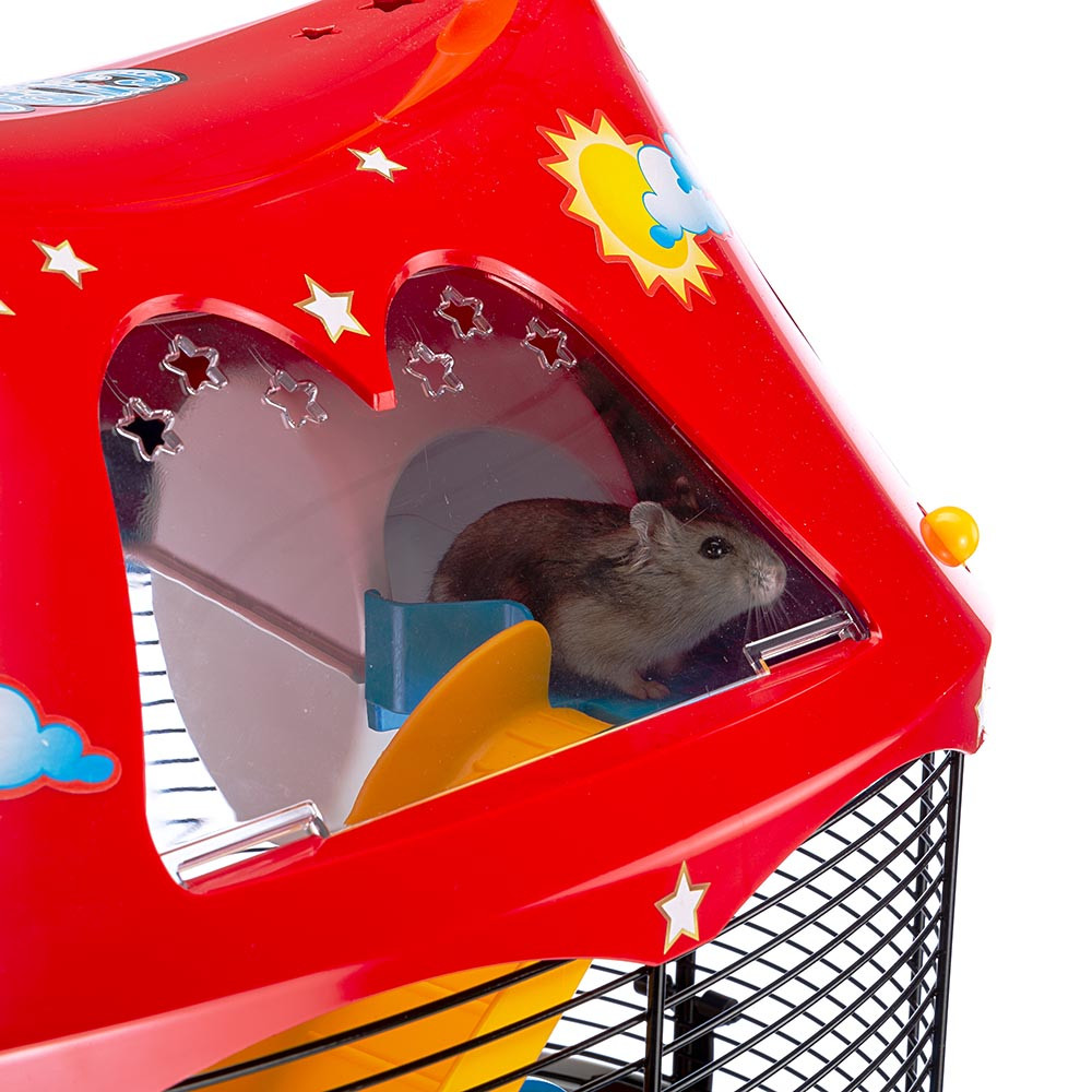 Клетка для хомяков с шариковой поилкой и беговым колесом Circus Fun Ferplast