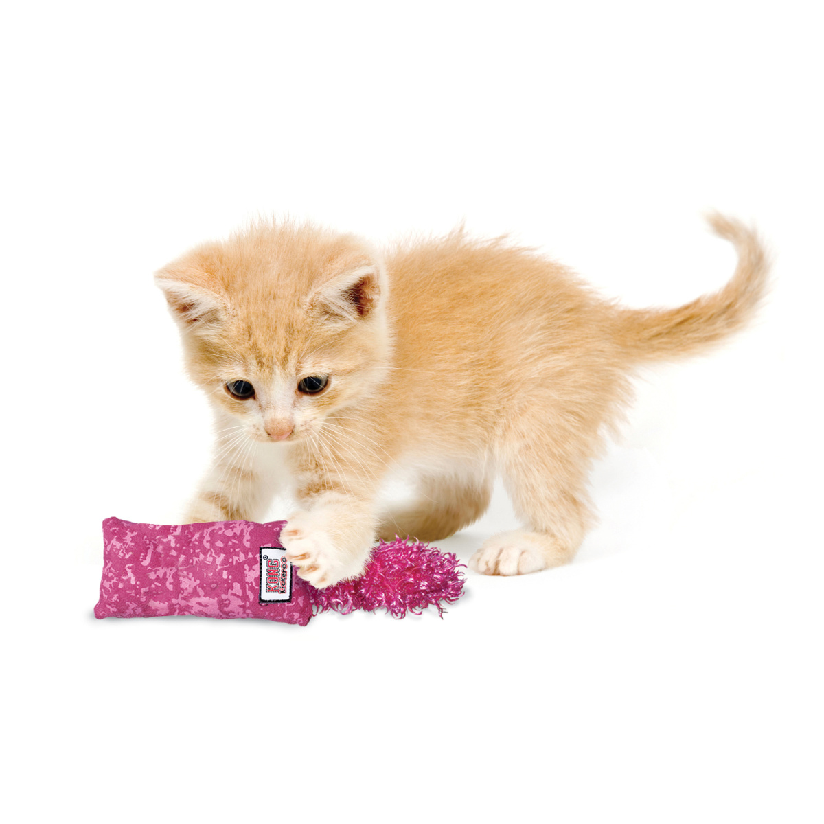 KONG Kickeroo Kitten Мягкая игрушка для котенка Хвостик Кикеру с кошачьей мятой