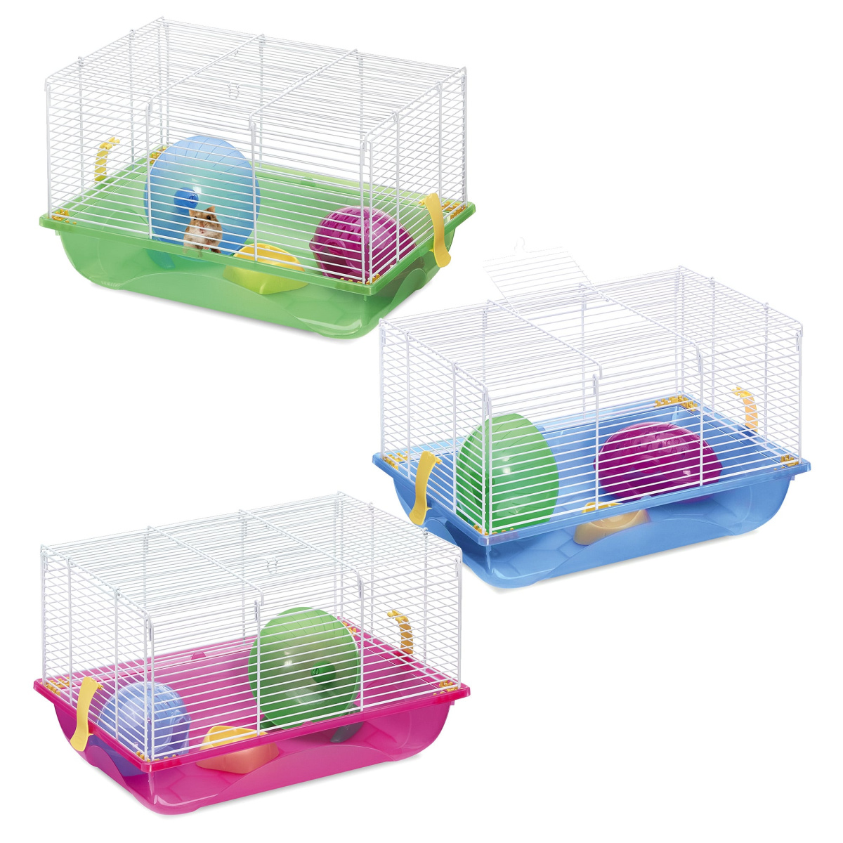 Клітина для хом'яка з будиночком, мискою та каруселлю Imac Criceti 2