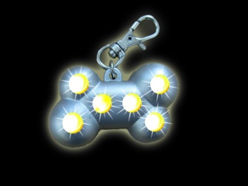 Светодиодный мигающий кулон-косточка на ошейник Starlight Bone Nobby