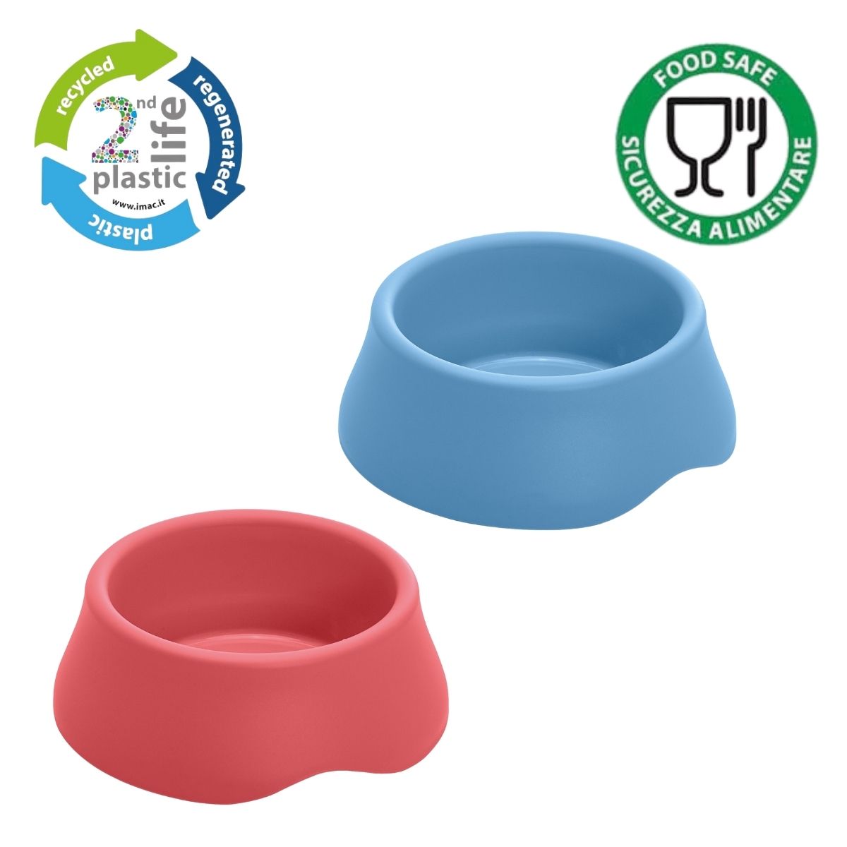 Антискользящая пластиковая миска для собак и котов Imac Dea