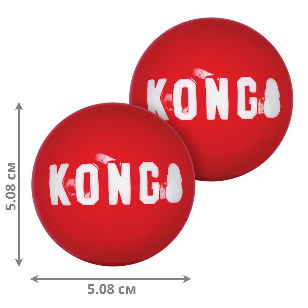 KONG Signature Ball 2-PK Тренувальна іграшка для собак Надпружні М'ячі