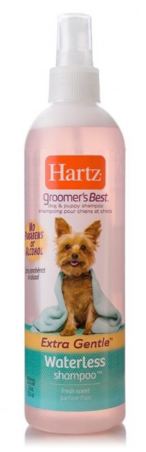 Сухой шампунь для очищения шерсти щенков и взрослых собак Hartz Groomers Best Waterless Shampoo
