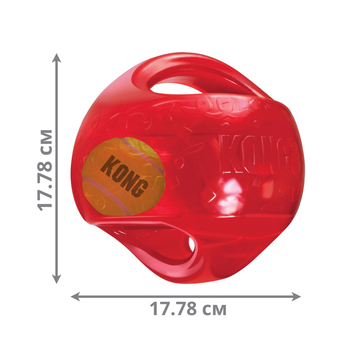 Іграшка для собак Інтерактивний М'яч у м'ячі з пищалкою KONG Jumbler Ball