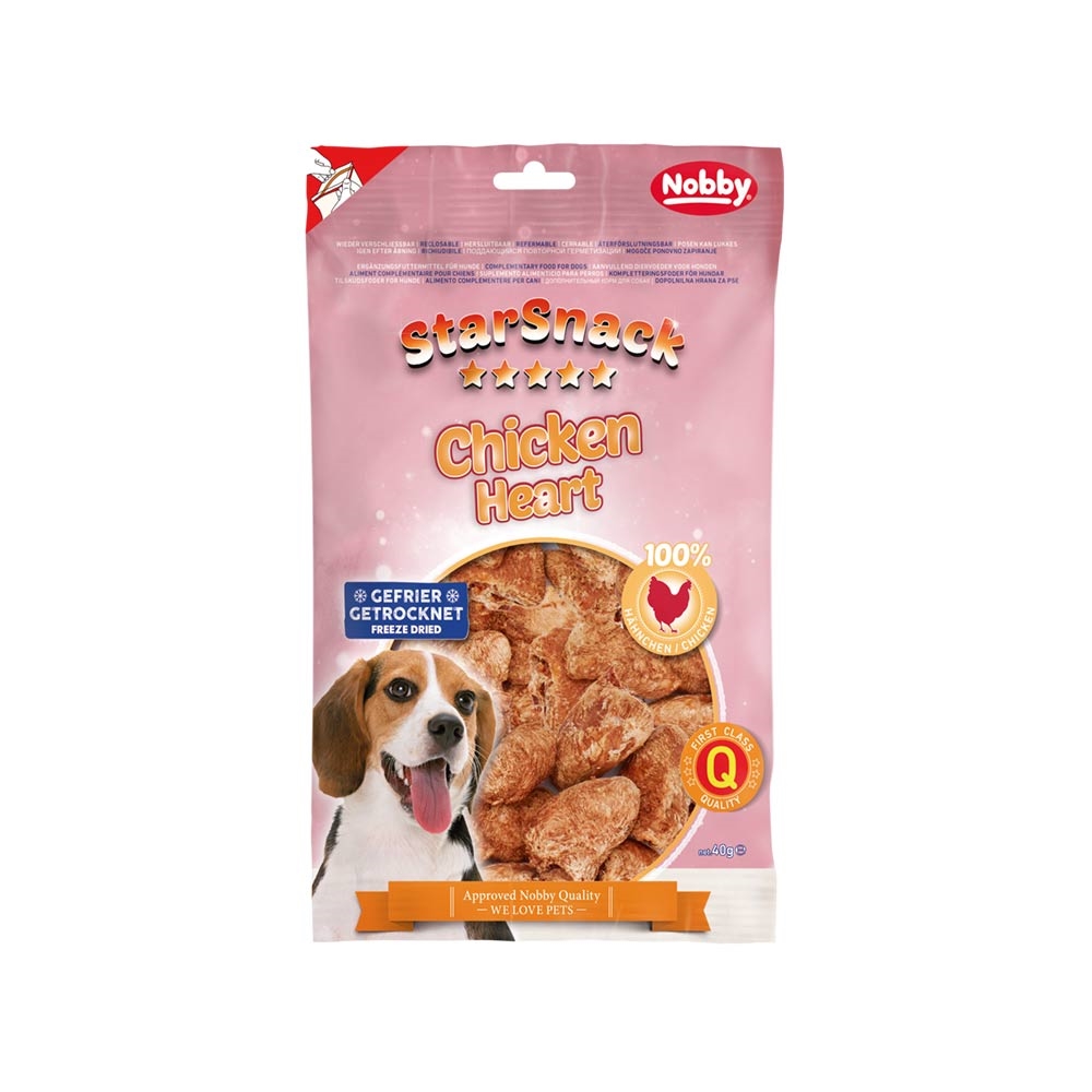 Сушені ласощі для собак Курячі Серця Nobby StarSnack Natural Chicken Heart