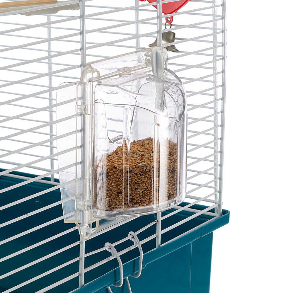 Клетка для канареек и кенаров с диспенсером, кормушками и качелькой Record 3 Ferplast