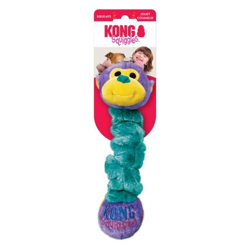 KONG Squiggles М'яка іграшка для собак Тваринка-апортировка з двома пищалками