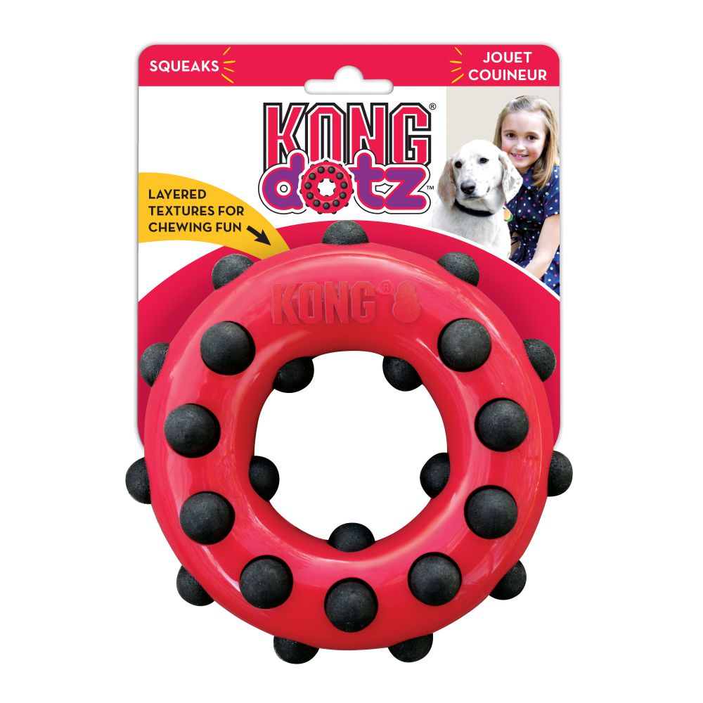 Игрушка для собак Кольцо для очищения зубов и дёсен KONG Dotz Circle Игрушка для собак Кольцо для очищения зубов и дёсен KONG Dotz Circle