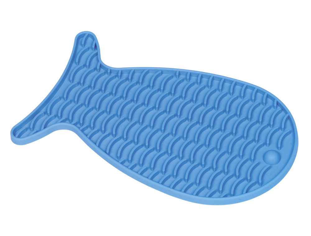 Силиконовая миска для вылизывания Рыбка для котов Fish Nobby