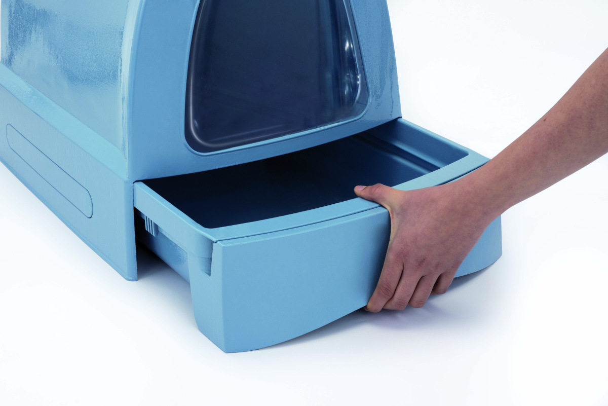 Закрытый туалет-домик с угольным фильтром и лопаткой для котов Imac Zuma