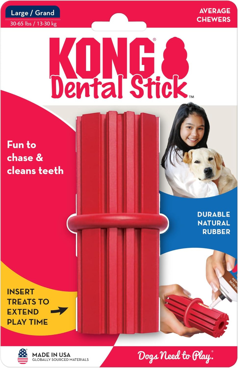 KONG Dental Stick Игрушка для чистки зубов собак Палочка для лакомств
