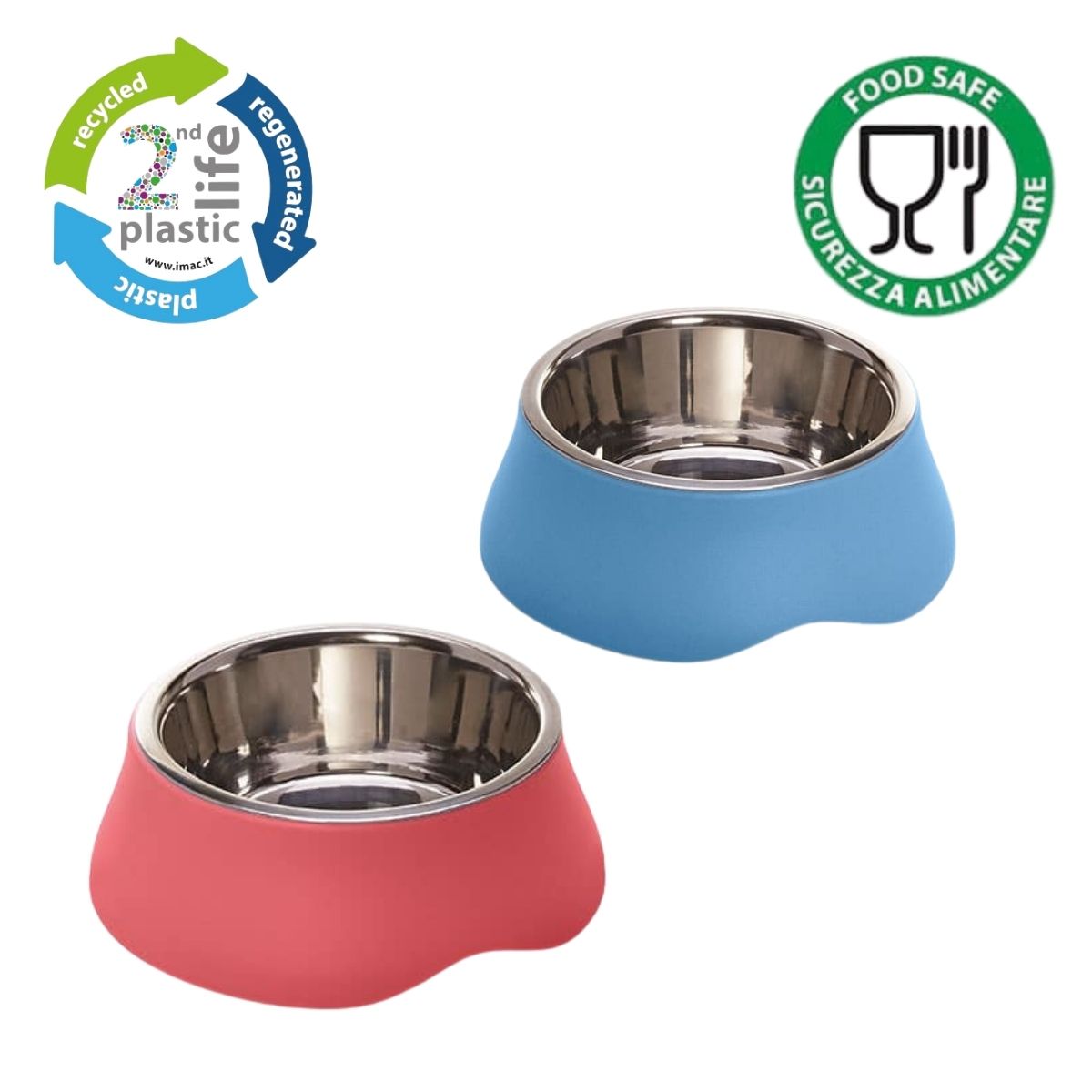 Металева антиковзка миска для собак та котів Imac Diva