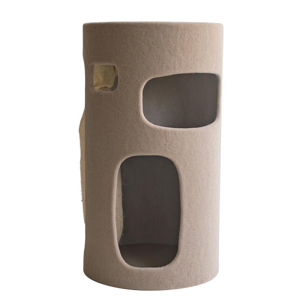 Кігтеточка бочка для кішок з будиночком та сизалевим мішечком Skuli Nobby