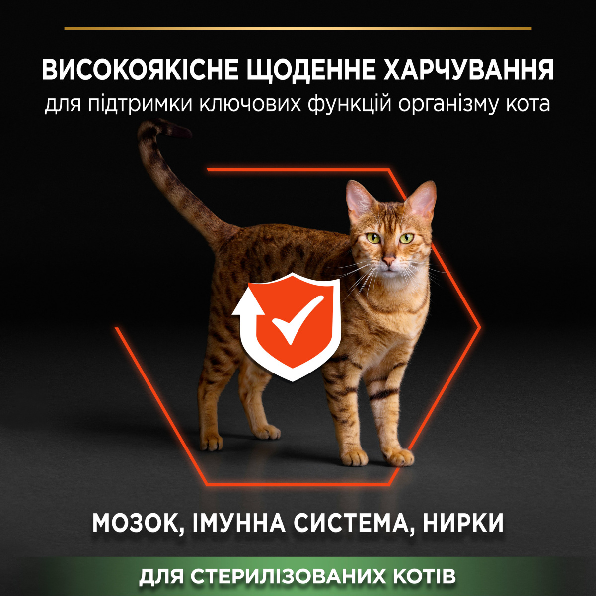 Сухий корм з лососем для підтримки здоров'я стерилізованих кішок Purina Pro Plan Sterilised Adult 1+ Vital Functions Salmon