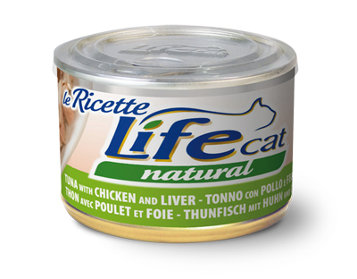 Консерва для котів Тунець з Куркою та Печінкою Life Cat Natural Tuna, Chicken & Liver