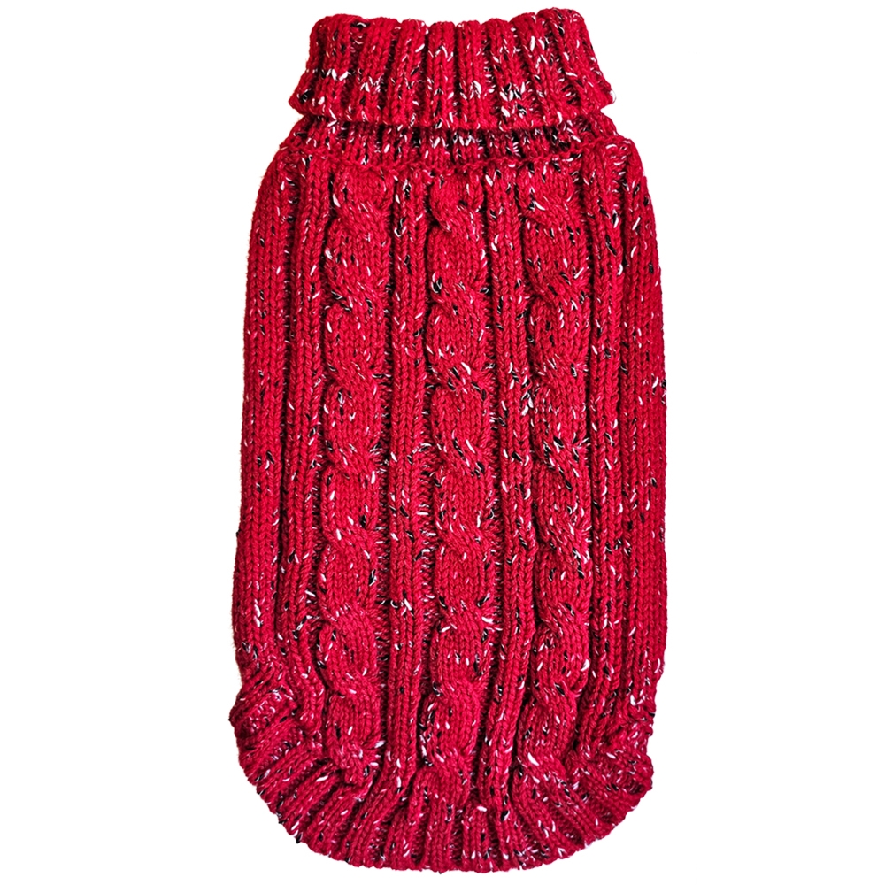 Теплий в'язаний зимовий светр для собак Косичка Daru Dog Sweater Nobby