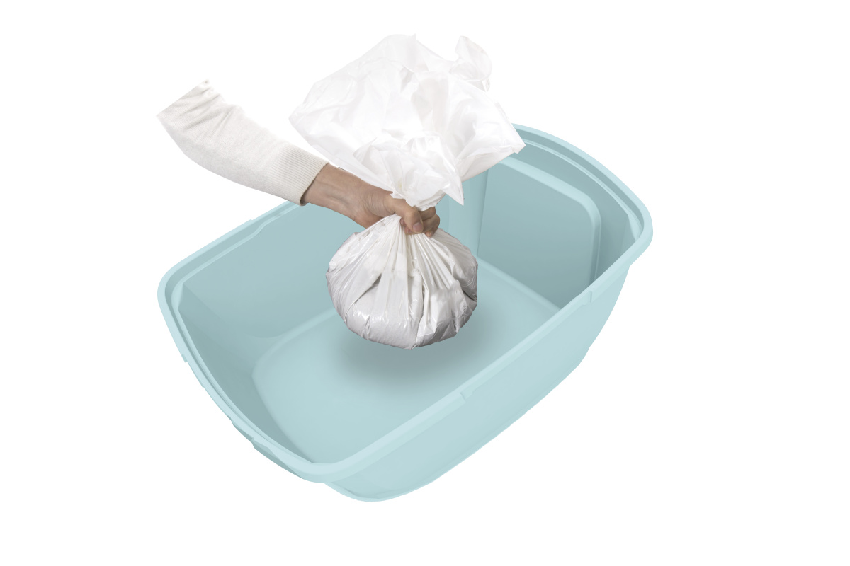 Туалет с высокими бортиками и ободком для котов Imac Funny