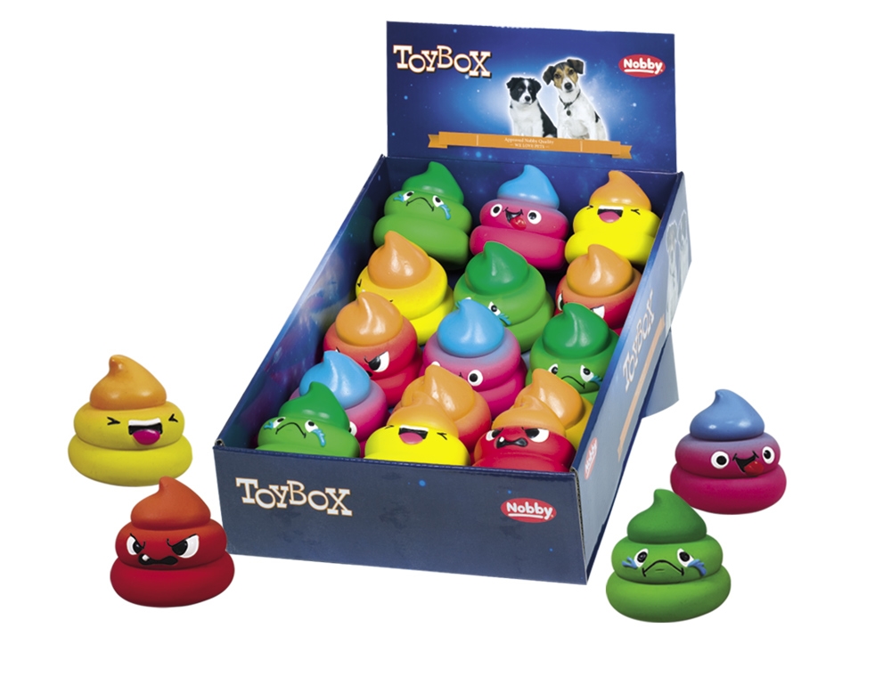 Іграшка для маленьких собак ToyBox Емоджі-купки з пищалкою Latex Nobby Іграшка для маленьких собак ToyBox Емоджі-купки з пищалкою Latex Nobby