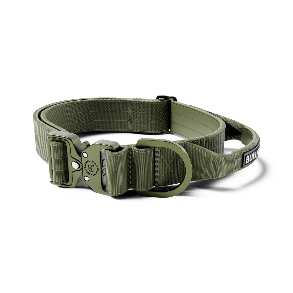 Полегшений тактичний нашийник з ривковим замком для собак BullyBillows Lighter Combat Collar Handle 4 cm